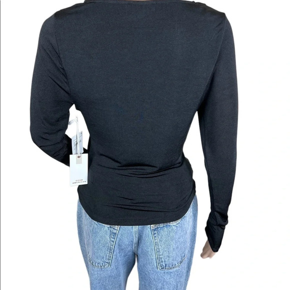 NWT Good American Asym Neck Top - Picture 3 of 8